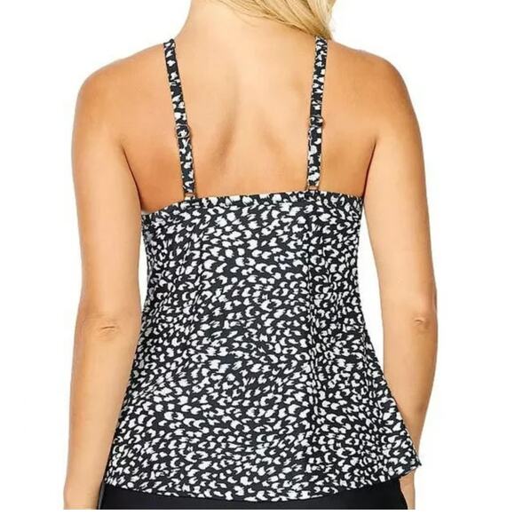 Island Escape ANIMAL KINGDOM Scorpio Printed Underwire Tankini Swim Top US 16W - Picture 2 of 5